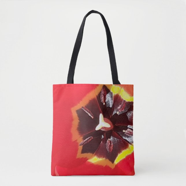 Bolsa Tote Tulipa Vermelha Escarlate (Frente)