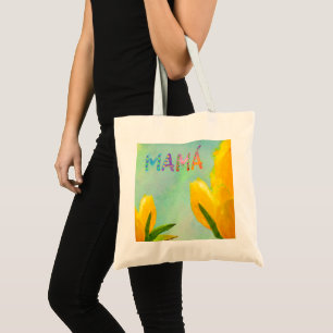 Bolsa Tote Tulipas Amarelas Amarelas do Dia de as mães Mamá