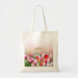 Bolsa Tote Tulipas Coloridas Elegantes