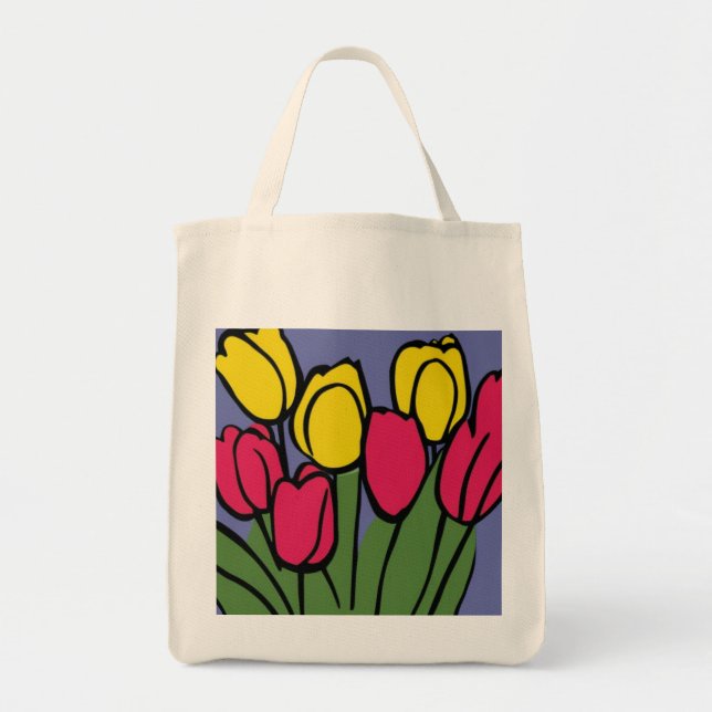 Bolsa Tote Tulipas de primavera (Frente)