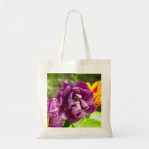 Tulipas lilás num dia ensolarado