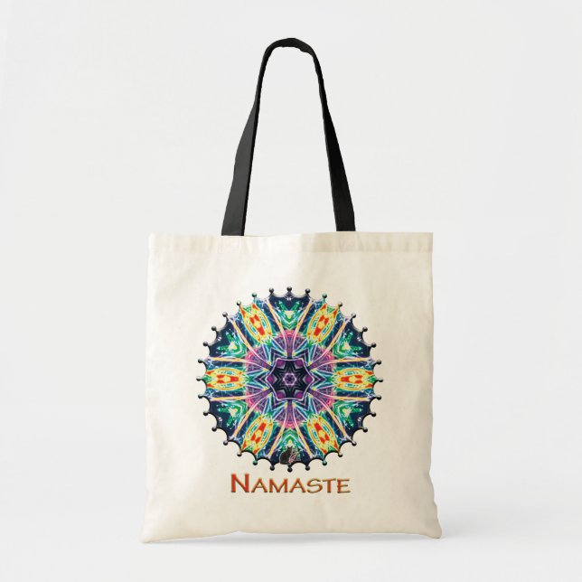 Bolsa Tote Tulipas Namaste Kaleidoscope (Frente)