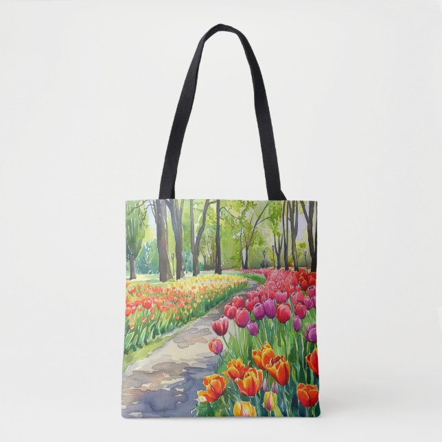 Bolsa Tote Tulipas no Parque (Frente)