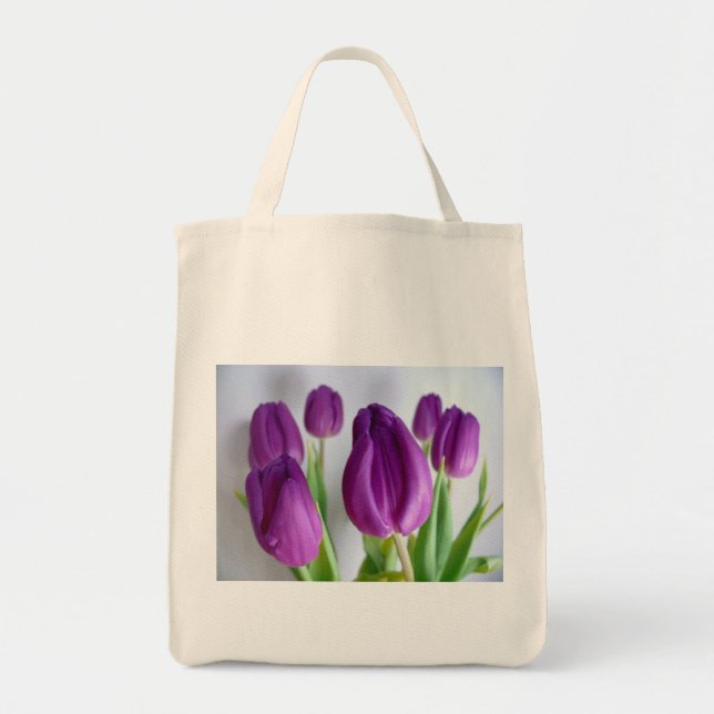 Bolsa Tote Tulipas Roxas (Frente)