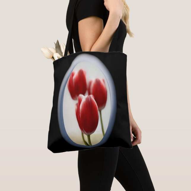 Bolsa Tote Tulipas vermelhas (Close Up)