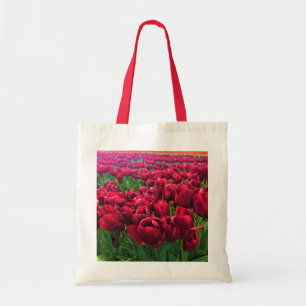 Bolsa Tote Tulipas Vermelhas em um Campo, Oregon