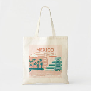 Bolsa Tote Tulum, México, Viagem Art, Retro