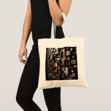 Túnel de Cubo Preto Futurista Infinito