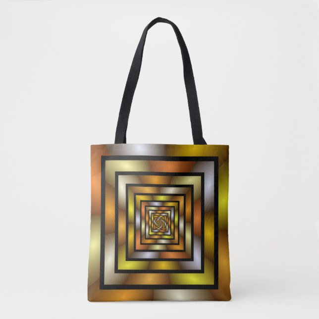 Bolsa Tote Túnel Luminoso - Gráfico Fratural Trippy (Frente)