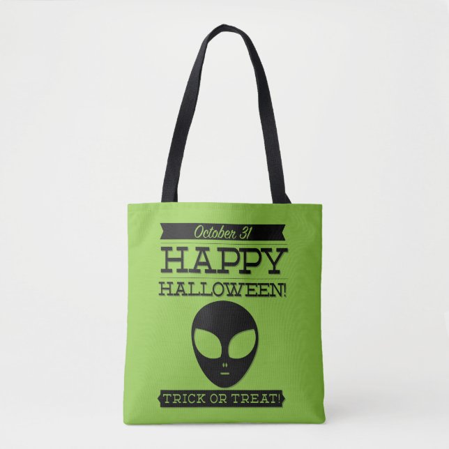 Bolsa Tote Tupografia retro Halloween (Frente)