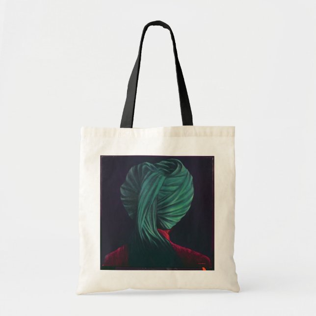 Bolsa Tote Turbante verde (Frente)