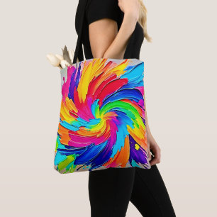 Bolsa Tote Turbilhão de cores: Abstrato
