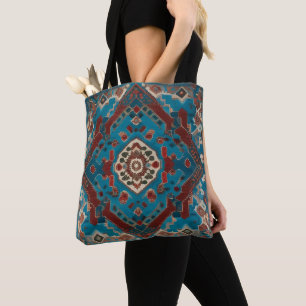 Bolsa Tote Turca Trendy Linda Coleção de Padrões Antigos