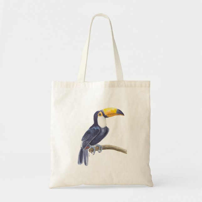 Bolsa Tote Turiano, pássaro tropical (Frente)