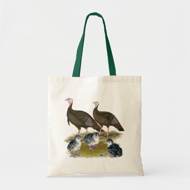 Bolsa Tote Turkeys East Wild Family (Frente)