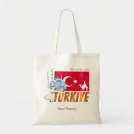 Bolsa Tote Türkiye Istambul Vintage Flag Turquia Souvenir