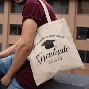 Bolsa Tote Turma de Formatura de 2026 Nome Personalizado do E