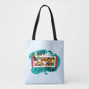 Bolsa Tote Turma do Amendoim Equipe de Doces Halloween