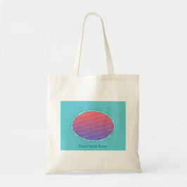 Bolsa Tote Turquesa Aqua Oval Frame Adicione Foto Em Sacos
