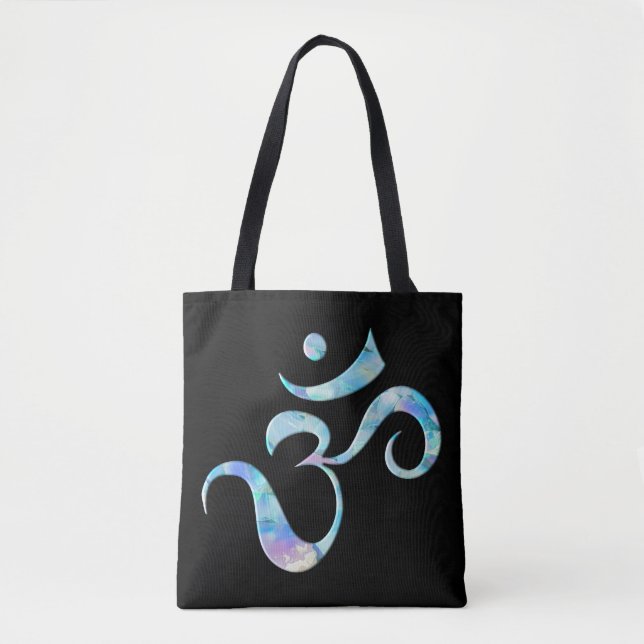 Bolsa Tote Turquesa Marble Om  (Frente)