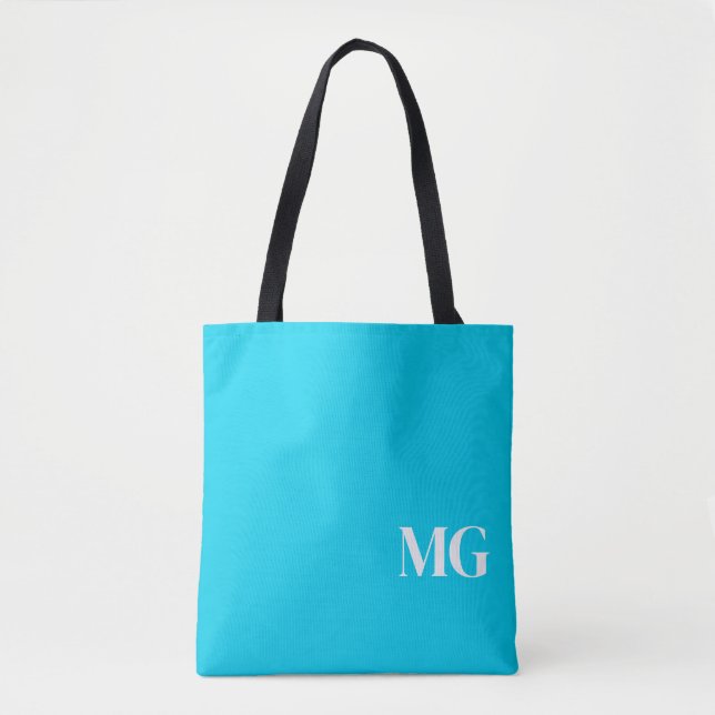 Bolsa Tote Turquesa Monograma (Frente)