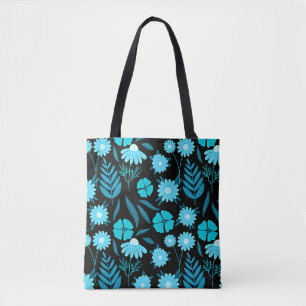 Bolsa Tote Turquesa na floração