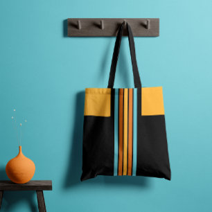 Bolsa Tote Turquesa Retroativa e Faixa Laranja