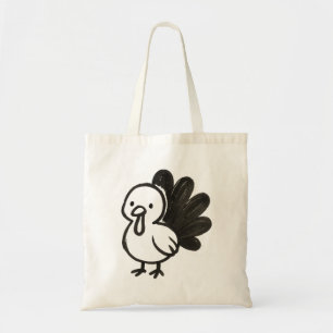 Bolsa Tote Turquia minimalista - Design de pássaro de tinta r