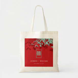 Bolsa Tote Turquoise Bamboo deixa casamento chinês duplo Xi