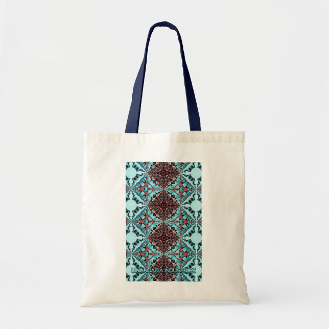 Bolsa Tote Turquoise Fractal Star Blast (Frente)