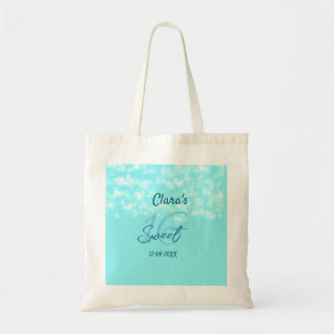 Bolsa Tote Turquoise teal agate doce 16 anos adicione nome da