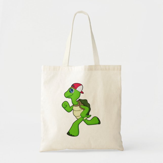 Bolsa Tote Turtle como Runner com Boné (Frente)