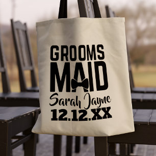 Bolsa Tote Tuxedo Arco de Casamento Tie Groomsmaid Tote Bag