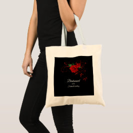 Bolsa Tote Tuxedo Suit & Bride Silhouette, Favor de Casamento