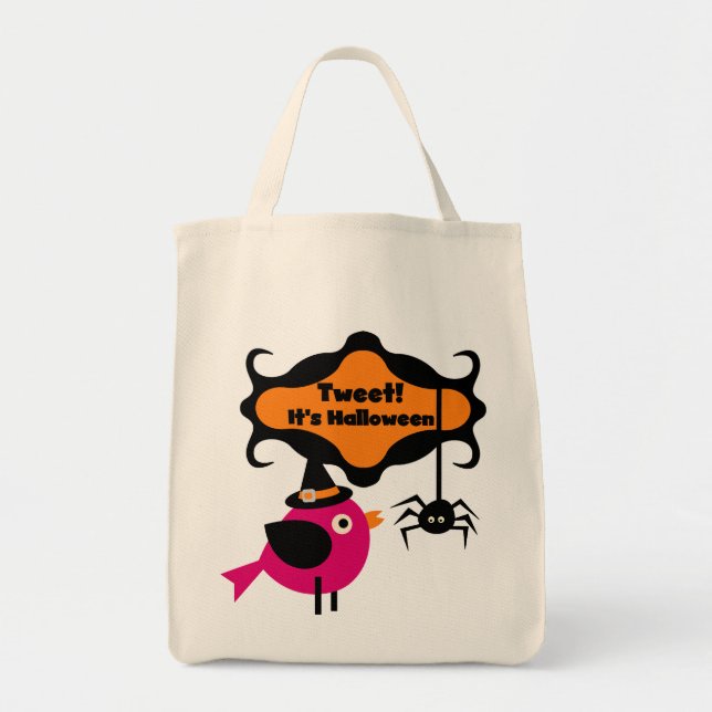 Bolsa Tote Tweet Halloween T-shirts e presentes (Frente)