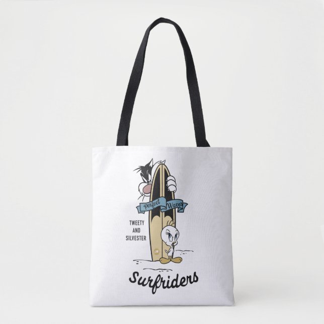 Bolsa Tote TWEETY™ & SYLVESTER™ Surfriders (Frente)