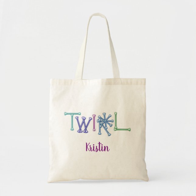 Bolsa Tote Twirl Baton Personalizado (Frente)