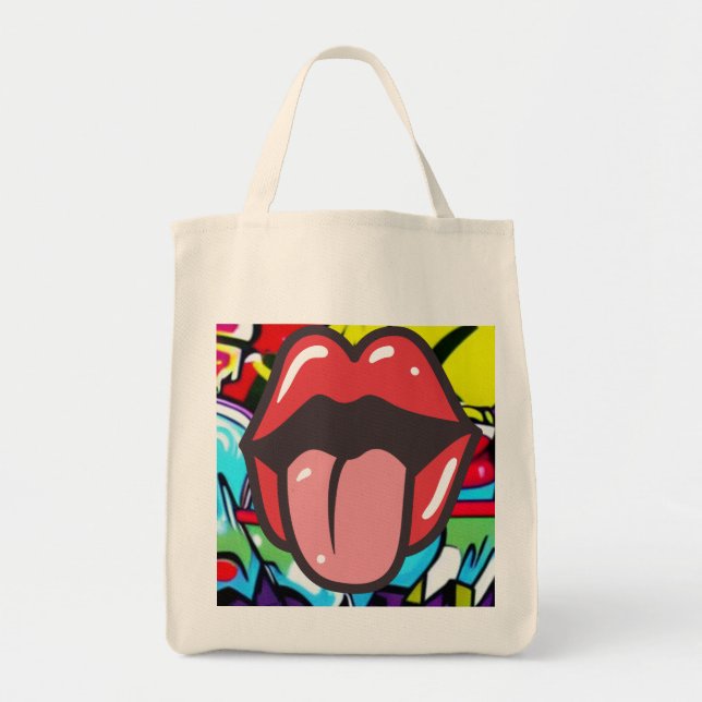 Bolsa Tote Twister da língua (Frente)