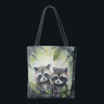 Bolsa Tote Two Baby Raccoons in the Rain<br><div class="desc">Two Baby Raccoons in the Rain</div>