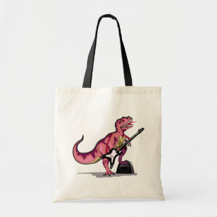 Bolsa Tote Tyrannosaurus Rex Tocando Violão.