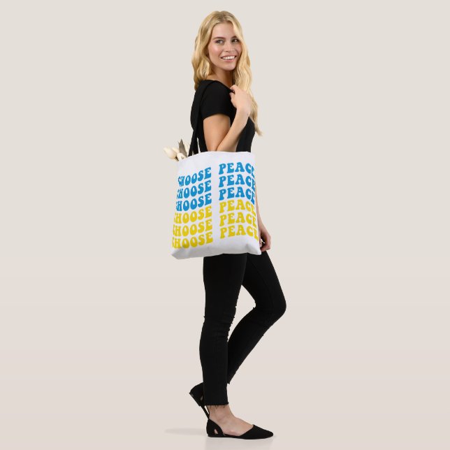 BOLSA TOTE UCRÂNIA AZUL E AMARELO ESCOLHA PAZ (No(a) Modelo)