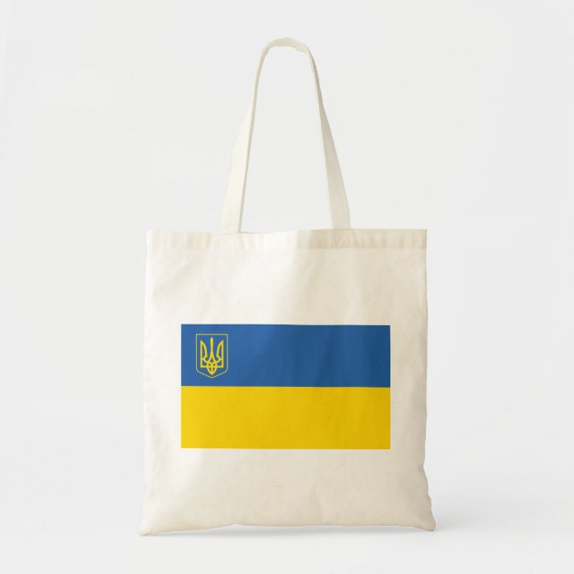 Bolsa Tote Ucrânia-Bandeira com Trident (Frente)