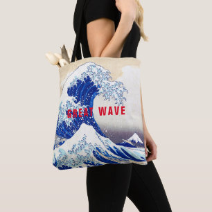 Bolsa Tote ukiyoe - Hokusai : N.º 21 Onda Excelente -