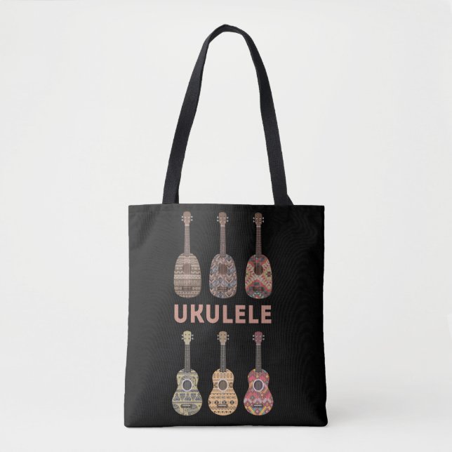 Bolsa Tote Ukulele do Havaí: Instrumentos Musicais (Frente)