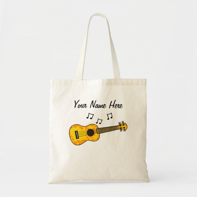 Bolsa Tote Ukulele Personalizado Tote Bag Uke Player Gift (Frente)