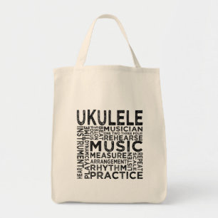 Bolsa Tote Ukulele Typografia