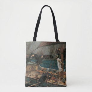 Bolsa Tote Ulisses e as Sereias por John William Waterhouse