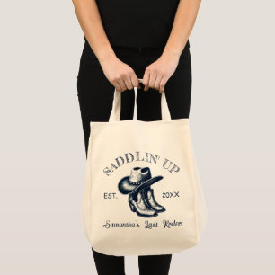 Bolsa Tote Última Cowgirl de Rodeio Festa de Despedida de Sol