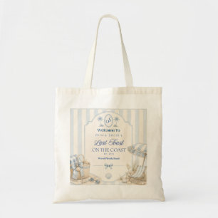Bolsa Tote Último brinde na praia da costa Blue Bachelorette