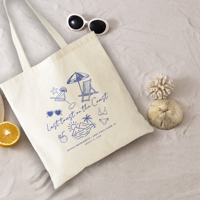 Bolsa Tote Último brinde na praia da despedida de solteira be (Criador carregado)